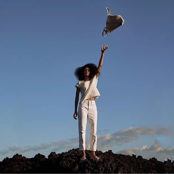 Madewell | The High-Rise Slim Boyjean in Tile White Size 28 - Picture 5 of 12